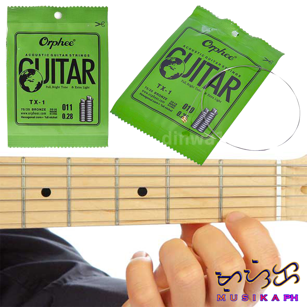 1E Guitar First String Acoustic 1pc. Gauge 10 or 11 Shopee