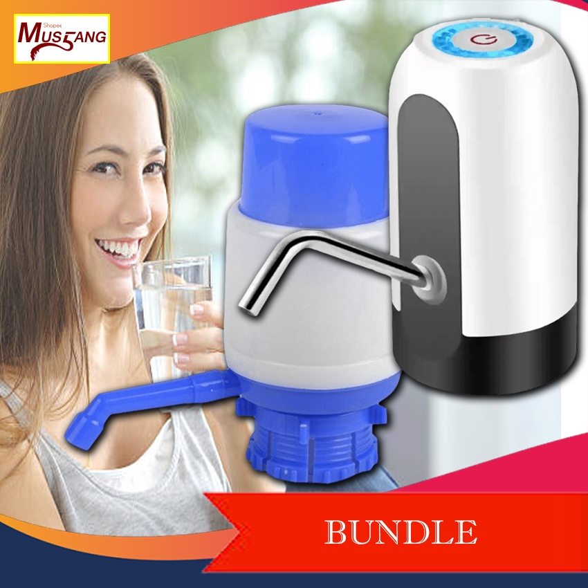 (BUNDLE) Drinking Water Pump Hand Dispenser With MD09 Portable