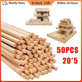 100pcs 80mm Round Wooden Sticks for DIY Wood Crafts Home Garden Decoration