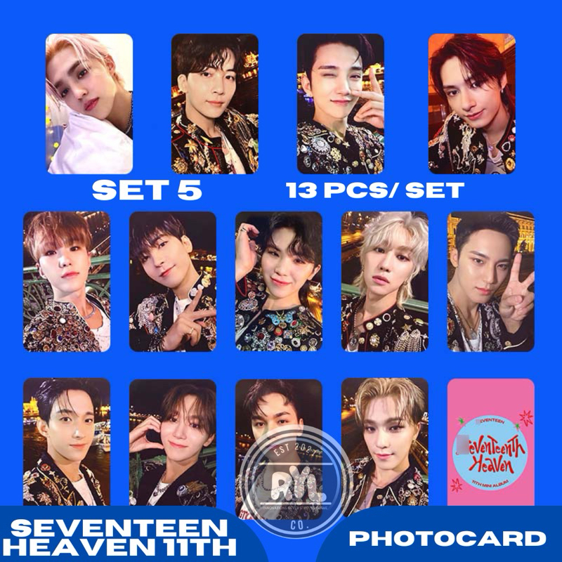 SEVENTEEN Heaven SHOPEE ラキドロ トレカ 13枚 コンプ 13 pcs/set] SEVENTEEN 'Heaven 11th' Album Photocards with BACK