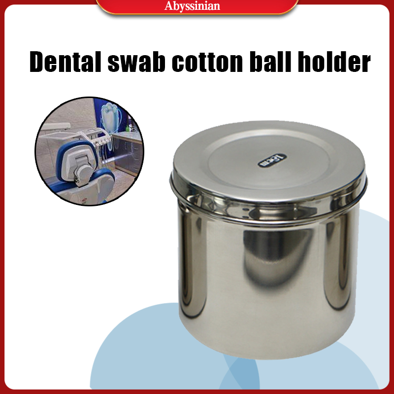 Stainless Dental Cotton Swab Cotton Ball Holder Stainless Steel Cotton Alcohol Disinfection Tank