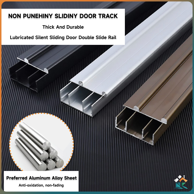 1.5M/1M Wardrobe Cabinet Sliding Door Track Rail And Pulley Caster ...