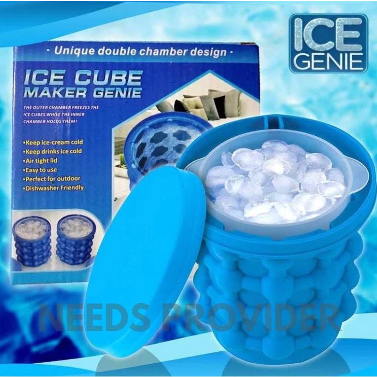 ICE CUBE MAKER GENIE (ICE GENIE) SILICONE ICE BUCKET FREEZER FOR COLD