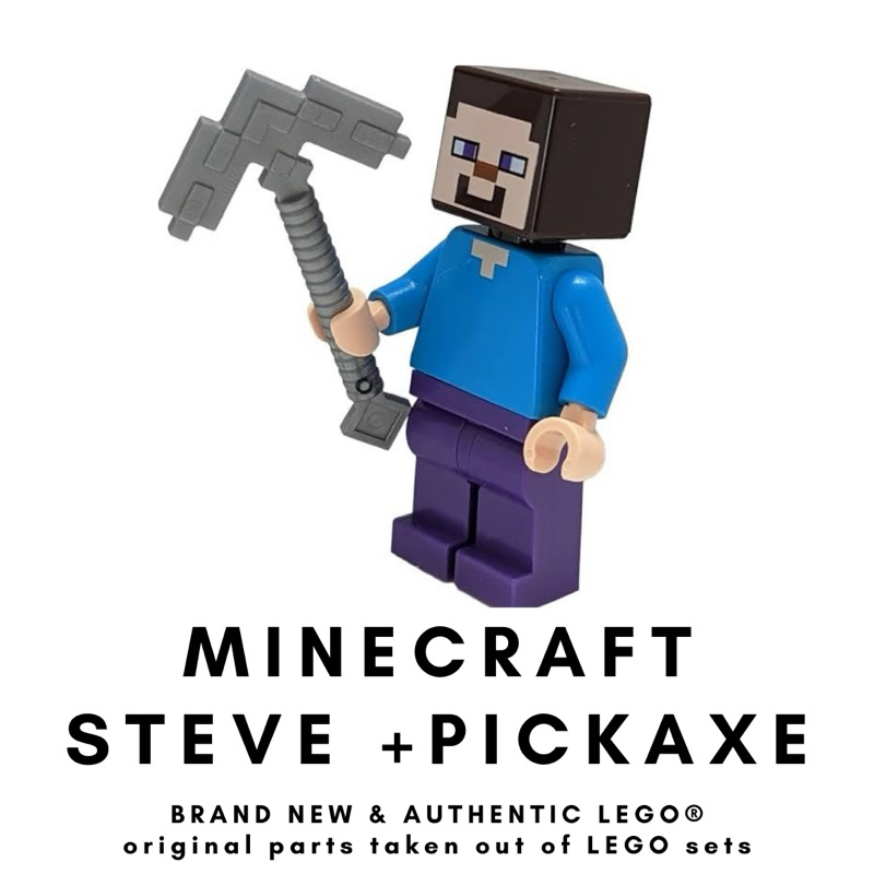 LEGO Minecraft Steve minifigure with pickaxe | Shopee Philippines