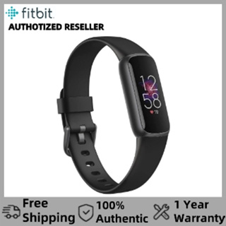 Fitbit Luxe Fitness and Wellness Tracker Bundle with One-Size Band and  Bonus Small Band - Black