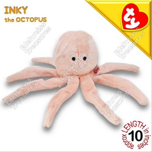 TY Medium Beanie Babies 10" INKY the Octopus Stuffed Toy | Shopee