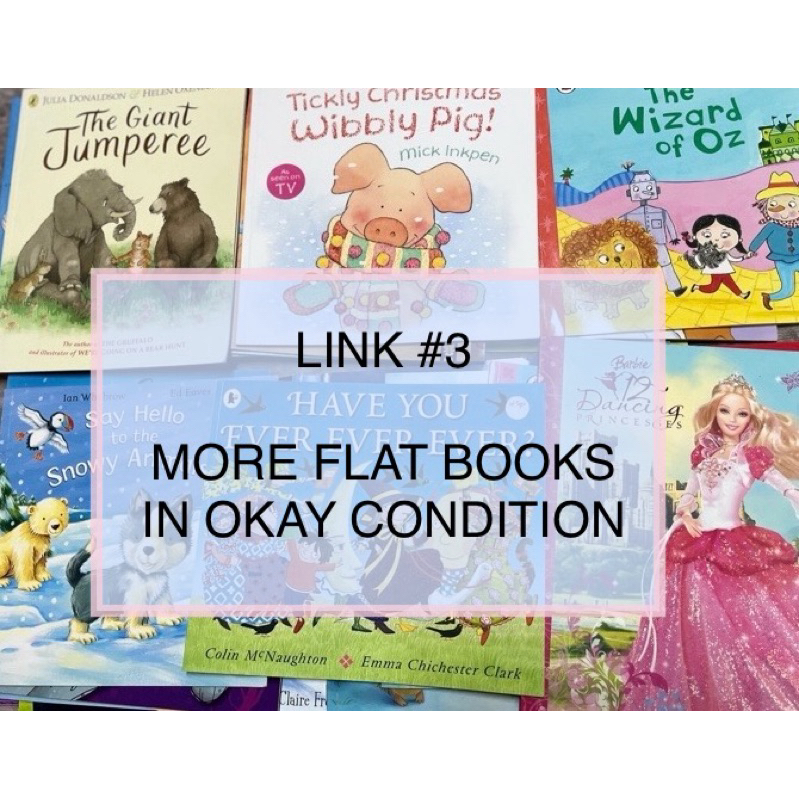 Link#3 of 4 OKAY Condition Medium to Large Size Flat Books Storybooks ...