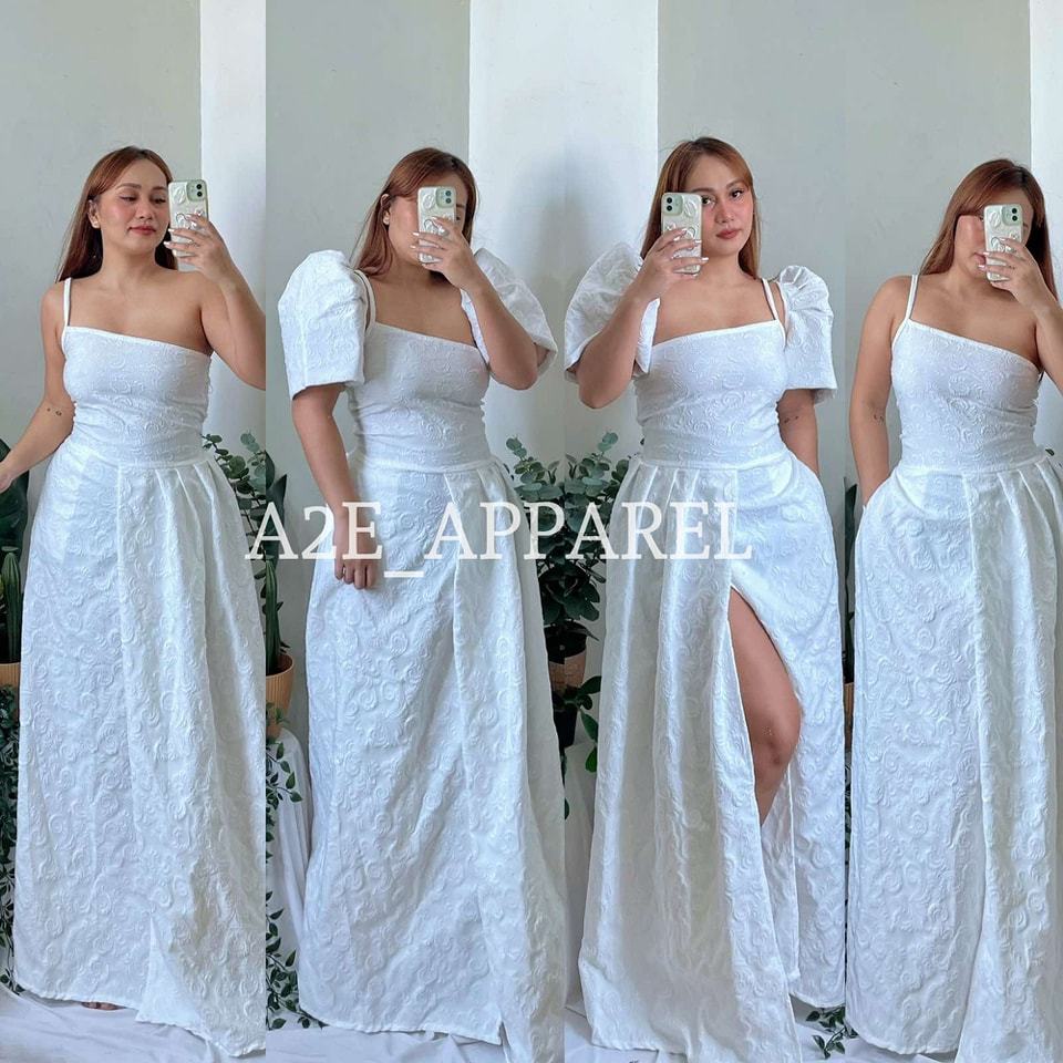 A2E | Amor Filipiniana Dress | Modern Filipiniana Maxi Dress with ...