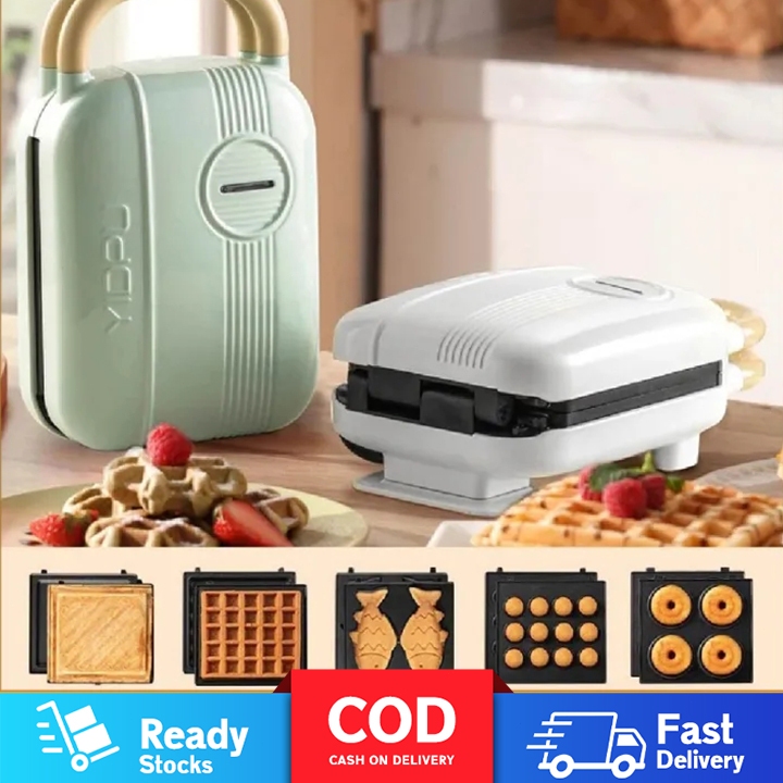 5 In 1 Waffle Maker Sandwich Maker 5 In 1 Breakfast Machine Toaster Non