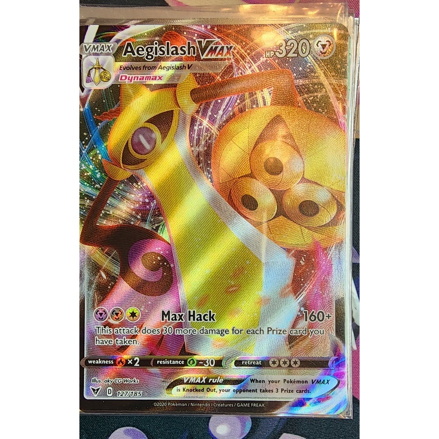 Aegislash Vmax 127185 Vivid Voltage Full Art Nmmint Pokemon Card Shopee Philippines 2183