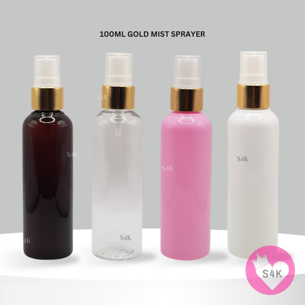 100ml Bottle with Gold Mist Spray | Shopee Philippines