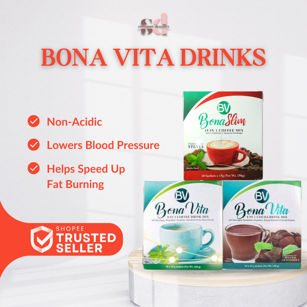 BONA VITA 8-in-1 Coffee Drink Mix 10 Sachets BONAVITA BONASLIM Slimming ...