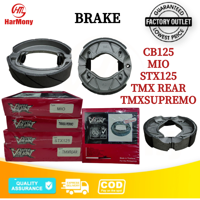 Harmony Motorcycle Brake Shoe For CB125/TMXSU PREMO/TMX REAR/STX125/MIO ...