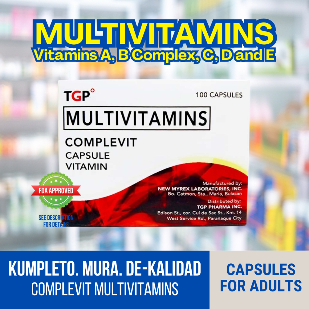 (Enervon / Clusivol Generic) Complevit Multivitamins Capsules Shopee