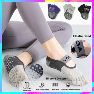 Non Slip Cotton Five Toe with Grips Yoga Crew Socks - China with Grip Yoga  Socks and Compression Five Toe Socks price