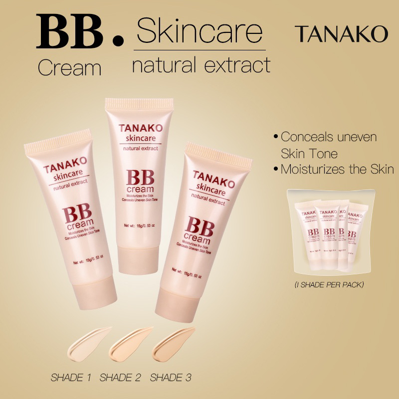 TANAKO Skincare BB Cream Foundation Natural Full Coverage Long Lasting ...