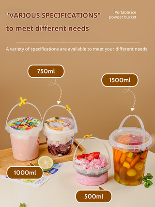 Multipurpose Clear Plastic Bucket Transparent Storage Packaging ...
