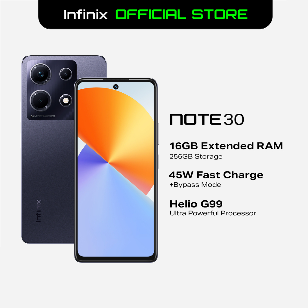 Infinix Note 30 Series 5g D6080 4g G99 Gaming Chipset 45wbypass