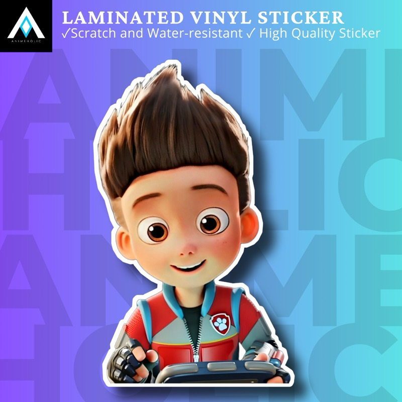RYDER PAW PATROL LAMINATED VINYL STICKERS ~ ANIMEHOLIC | Shopee Philippines