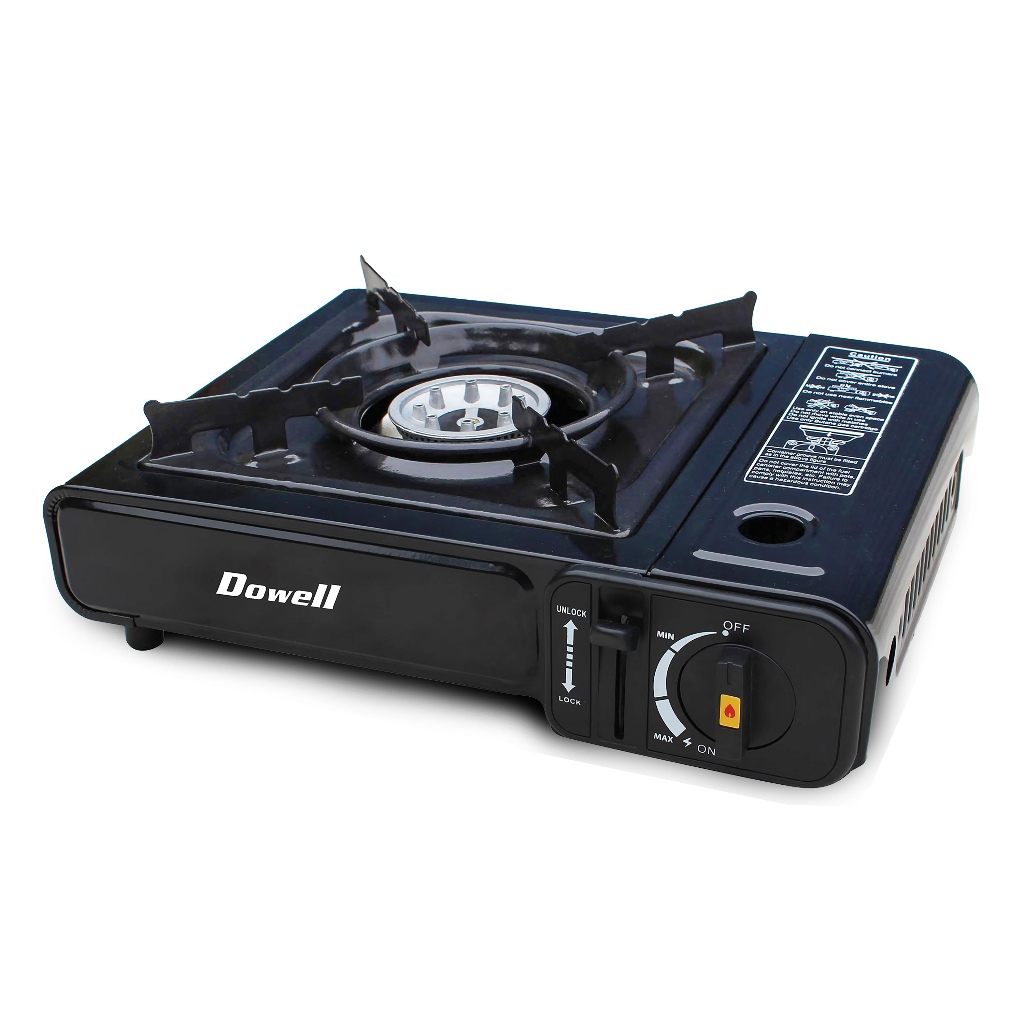 DOWELL by Winland Portable Butane Gas Stove Single Burner Automatic Electric Ignition SSB100BU