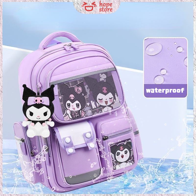 2024 New Sanrio Kuromi DoubleDeck Big Capacity School Bag For Girl