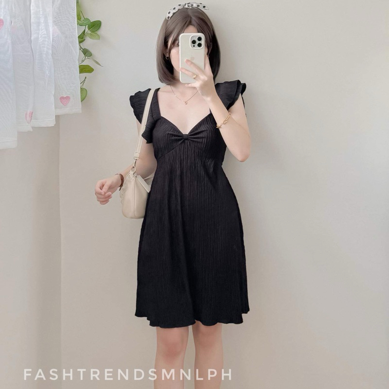 RIBBON RUFFLE PEPLUM DRESS DAILY CASUAL SEXY SKATER DRESS Shopee Philippines