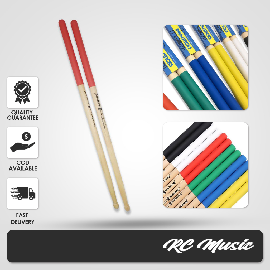 RC Music Maple 5A Maboo Antislip Maple Drumsticks White Color Drums