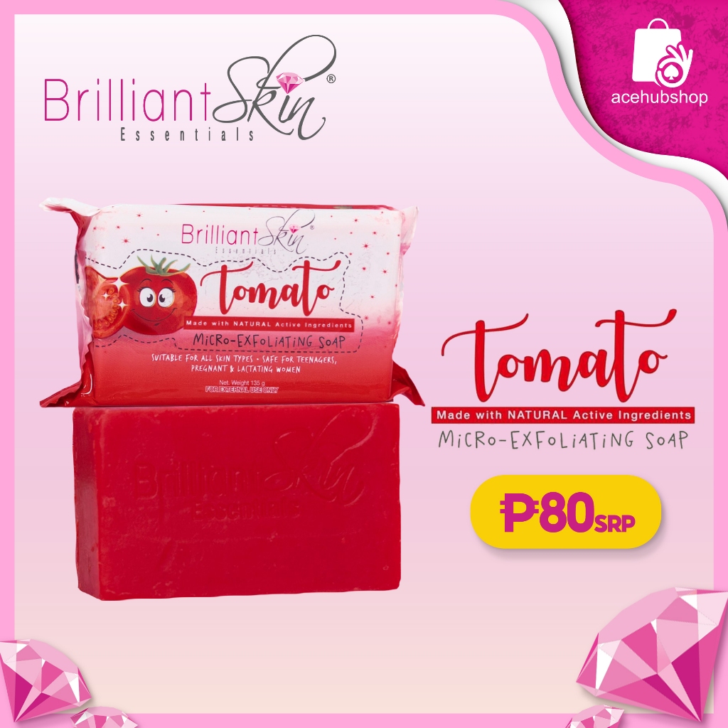 Authentic Brilliant Skin Tomato Micro Exfoliating Soap 135g Shopee Philippines 9051