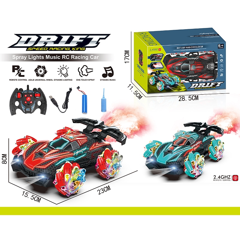 Remote Control Car With LED Light RC Stunt Car Watch