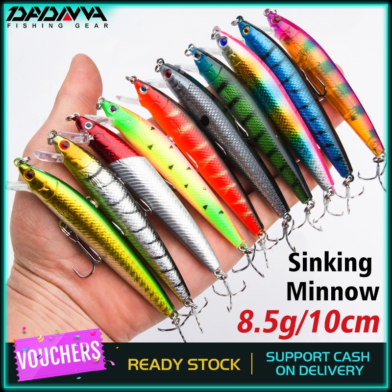 Fishing Gear 6.5cm/6.5g Sinking Minnow Lure Long Throw Fishing