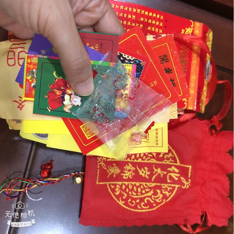 6 Pezzi Di Amuleti Cinesi Bagua Tai Sui In Ottone Con Monete Portafortuna Feng Shui + Borsa Regalo - 4