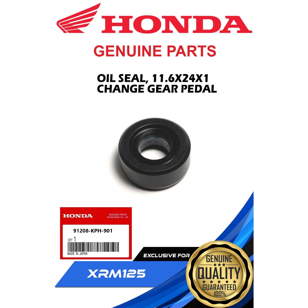 HONDA GENUINE OIL SEAL, 11.6X24X1 CHANGE GEAR PEDAL FOR XRM 125 TRINITY