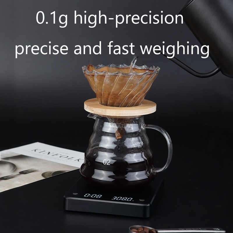 Coffee Scale Rechargeable LCD Display Digital Kitchen Scales Food ...