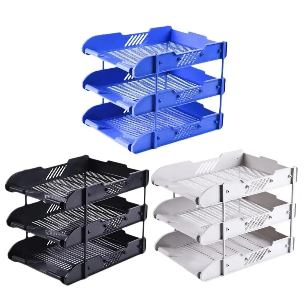 3 Layer Plast Office Storage Supplies/ Storage Rack/ File Rack/ Multi ...