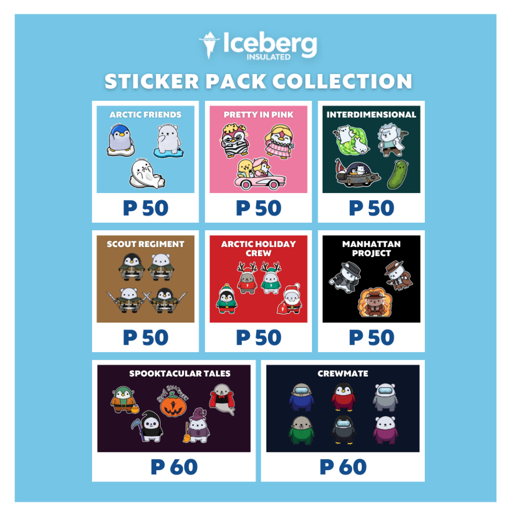 BUNDLE PACK Waterproof Sticker Iceberg Insulated Theme | Shopee Philippines