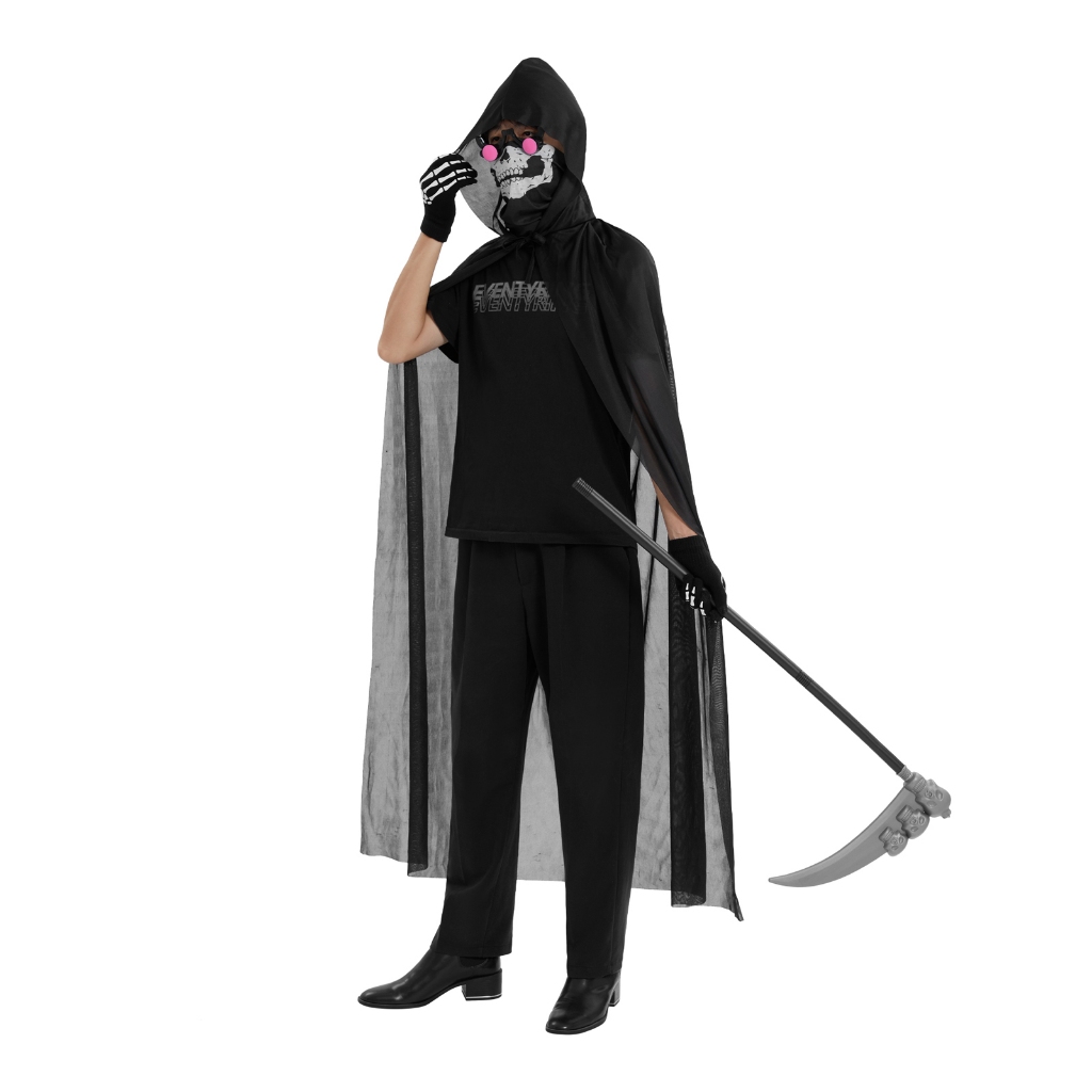 Halloween Cloak Costume Death Grim Reaper Horror Robe Set for Kids ...