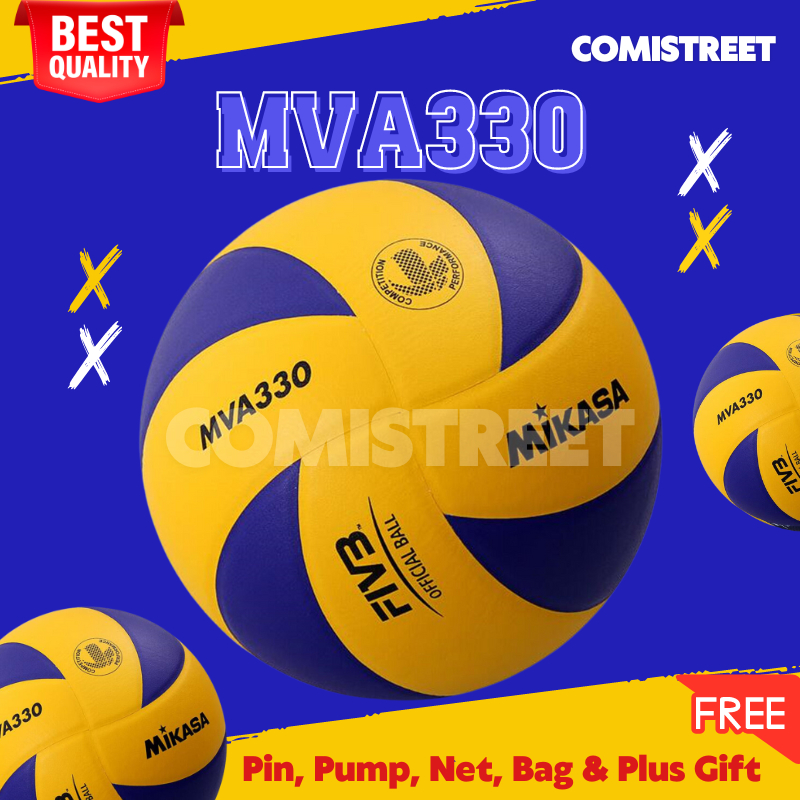 Mikasa MVA330 Official FIVB Volleyball Ball PU leather Indoor Outdoor w ...