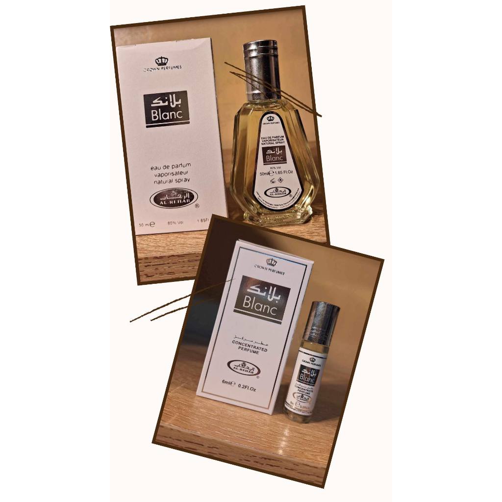 Al Rehab Blanc 50ML and 6ML Oil EDP for Men/ 100% Authentic | Shopee ...