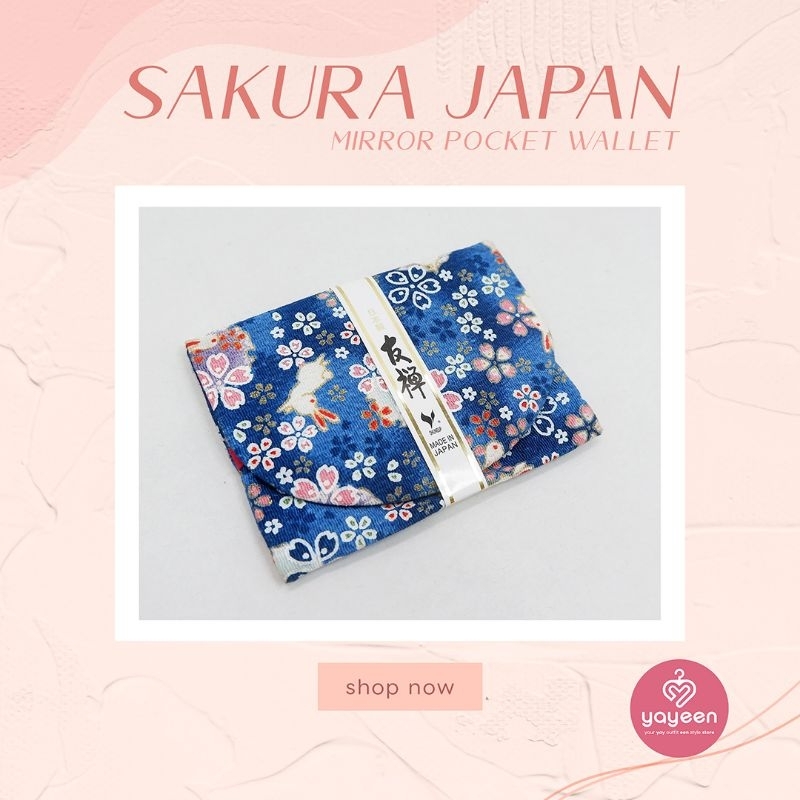 Japan Blue Sakura Compact Wallet Mirror | Shopee Philippines