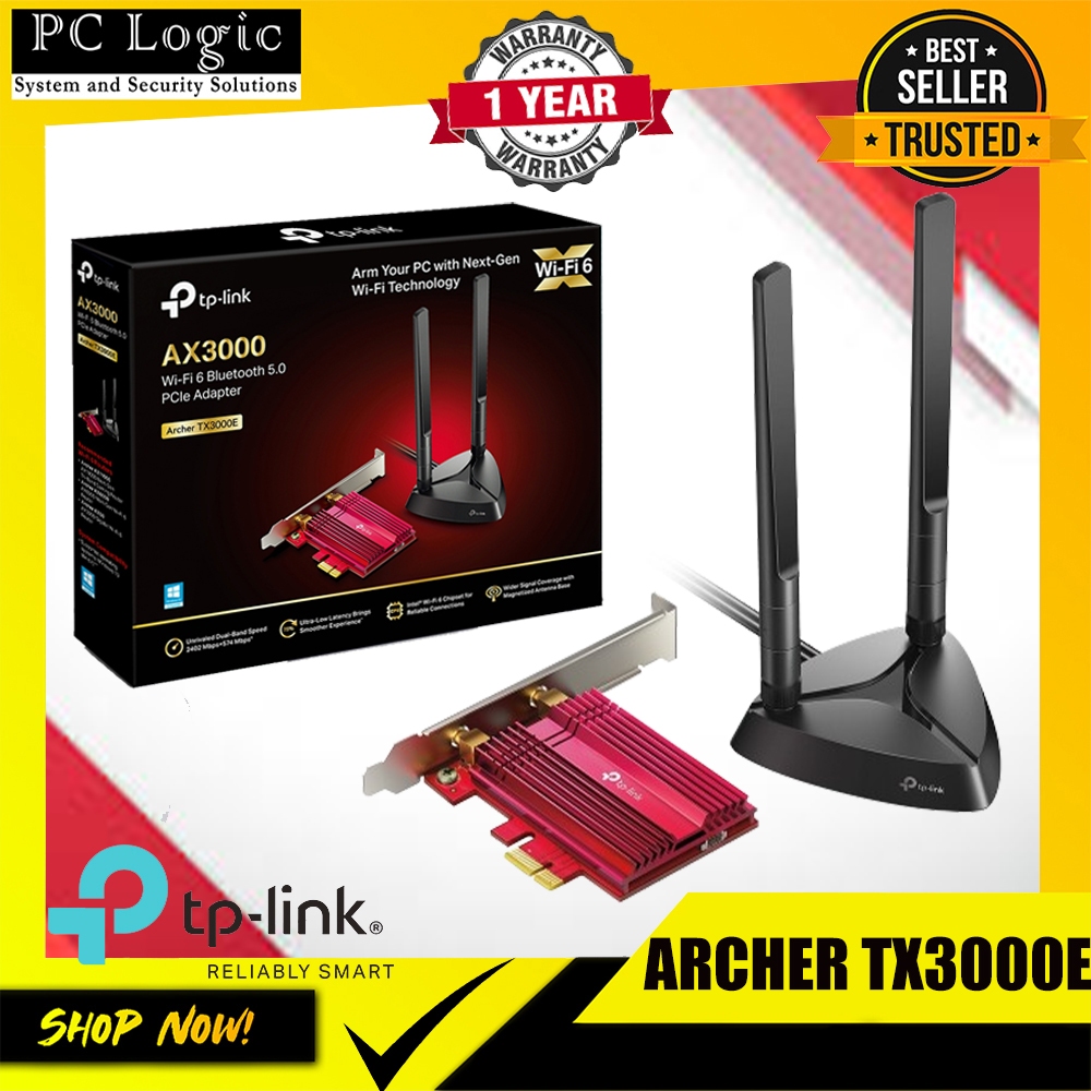 ARCHER TX3000E AX3000 DUAL BAND | WIFI6 | BLUETOOTH 5.0 | MU-MIMO PCI ...