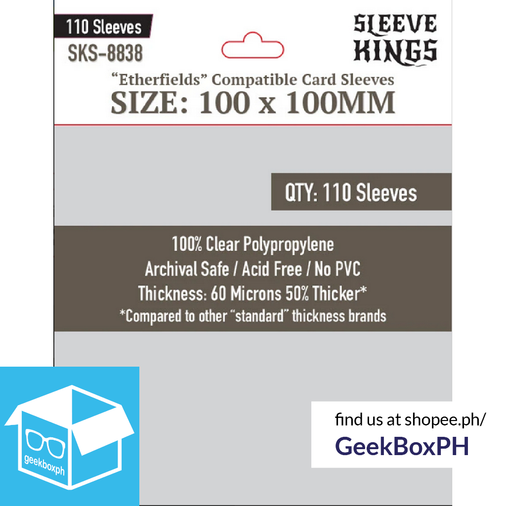 100x100mm Sleeve Kings Etherfields Sleeves (110/pack) Shopee Philippines
