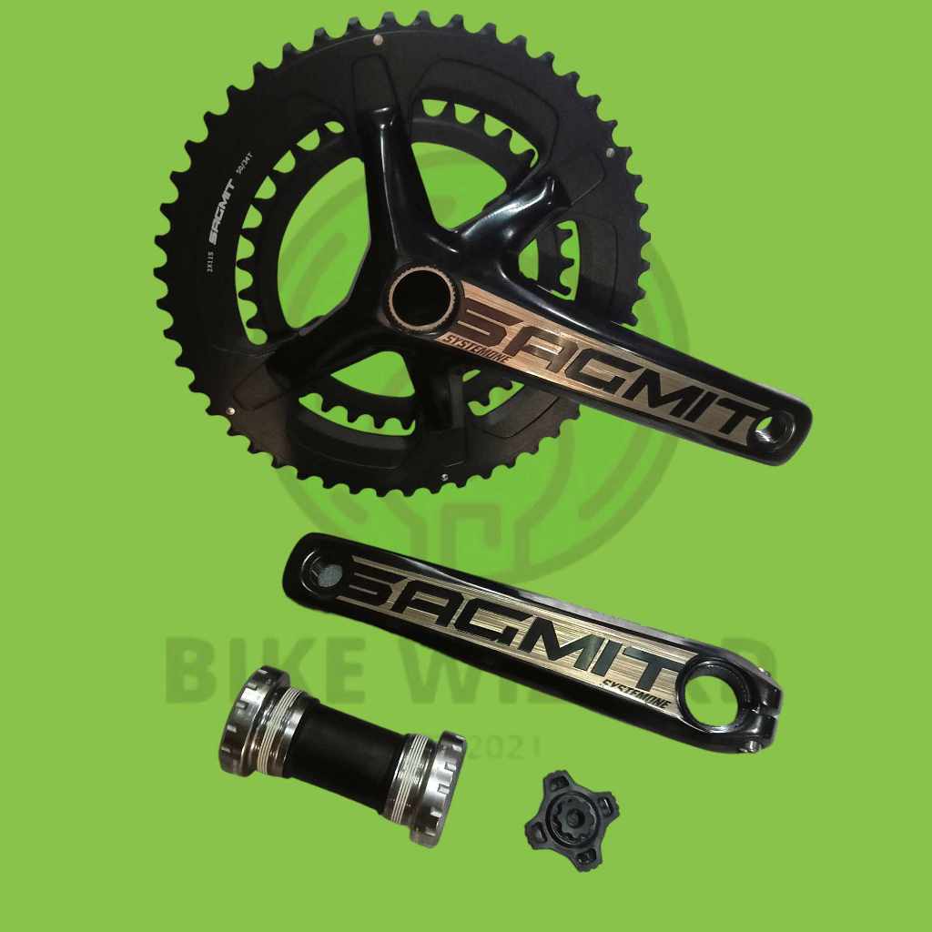 SAGMIT ROAD HOLLOWTECH CRANK SET SYSTEMONE V2 34/50T WITH BOTTOM ...