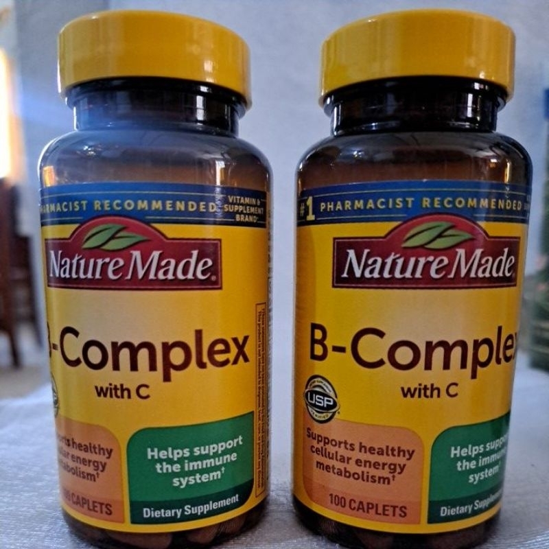 Nature Made B Complex with C , Stress B Complex 100Caplets USA Shopee