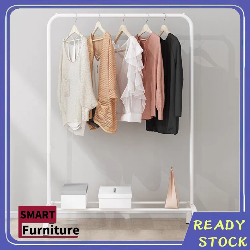 COD Clothes Hanger Floor Drying Rack Single Rod Balcony Drying Rack For ...