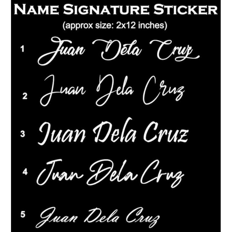 Name Signature Sticker for Motorcycle/Car | Shopee Philippines