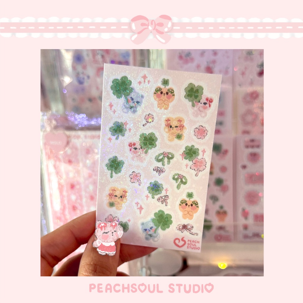 PB&Friends Lucky Mini Deco Sticker Sheet by PEACHSOUL STUDIO | polco ...