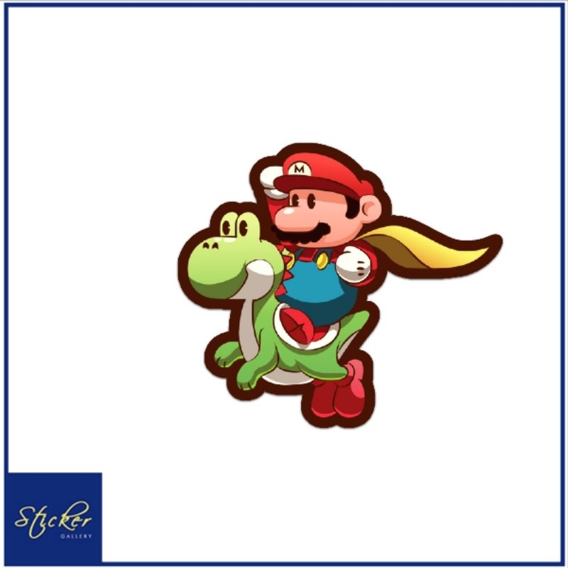 MARIO & YOSHI ANIME WATERPROOF STICKER | Shopee Philippines