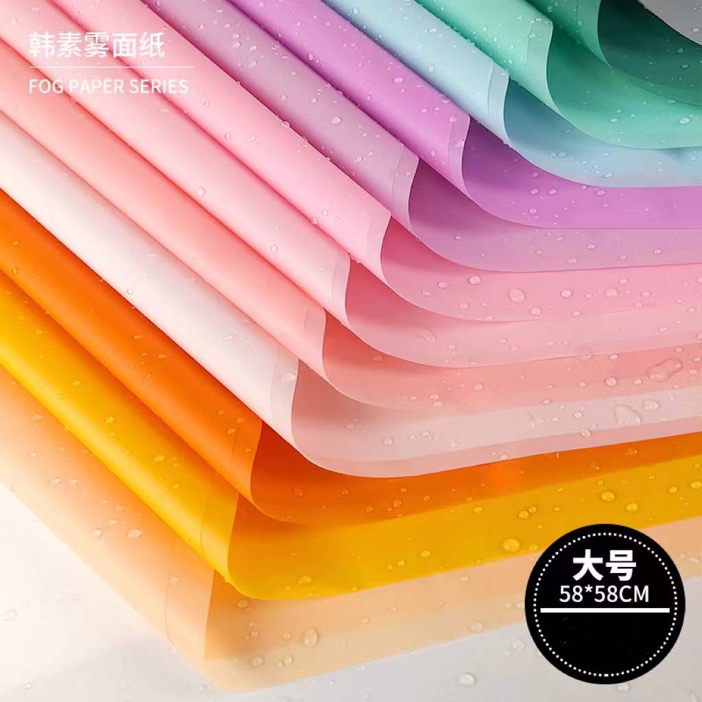Han Su Paper Waterproof Wrapping Floral Paper Monochrome Semipermeable