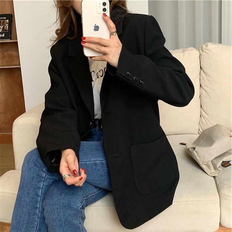 Korean Style Loose-Fit Lapel Windbreaker Jacket