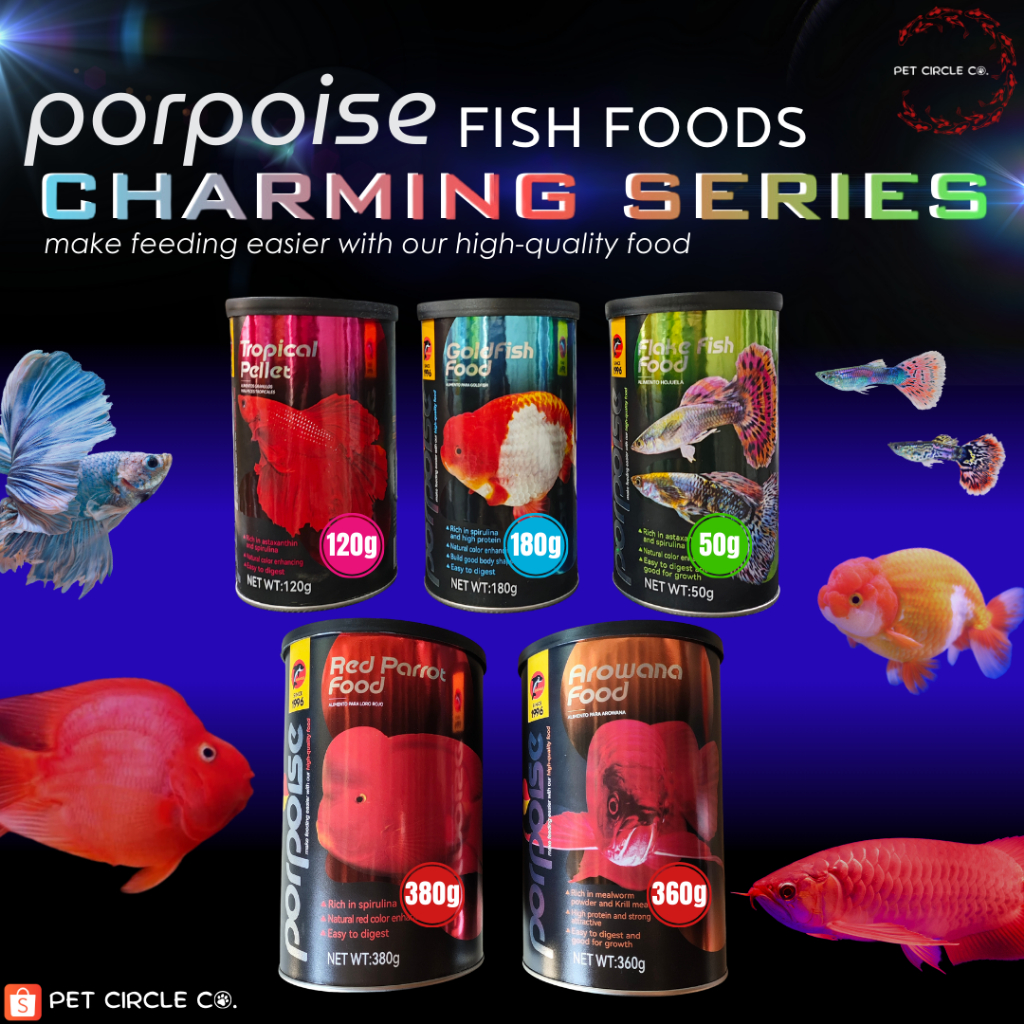 Porpoise Charming Series Goldfish | Flake Fish Food | Tropical | Red ...